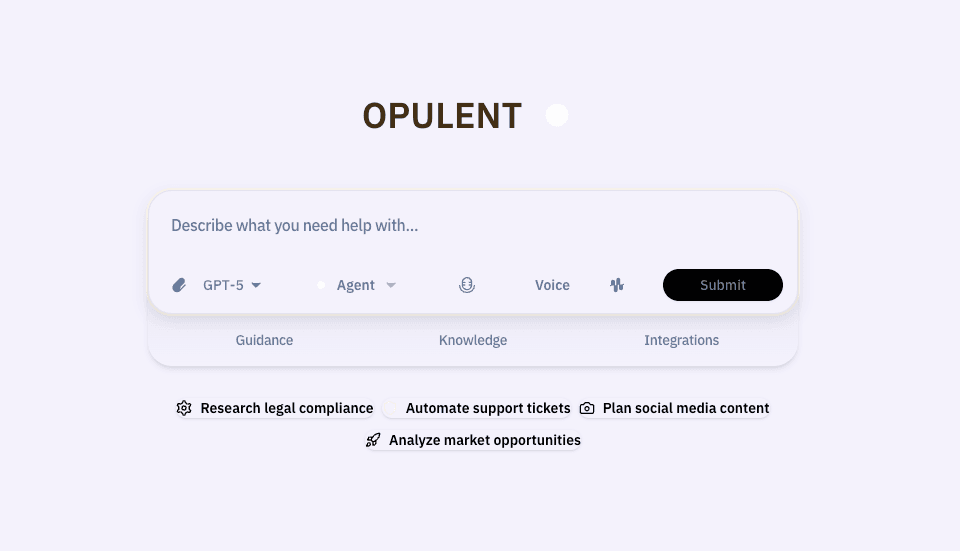 Agent Builder header with profile controls, version switcher, and sharing options