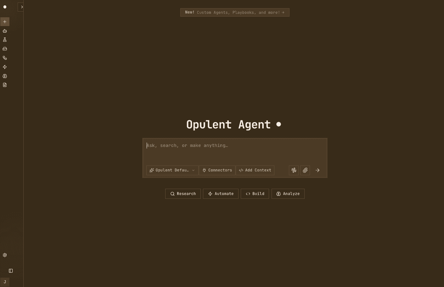 Opulent OS dashboard preview